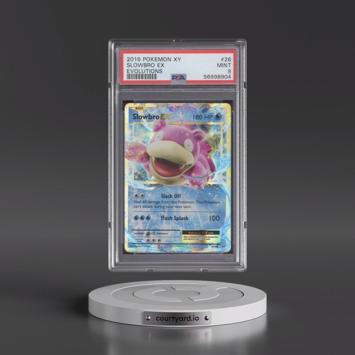 2016 Pokémon XY Evolutions #26 Slowbro EX - Holo (PSA 9 MINT)