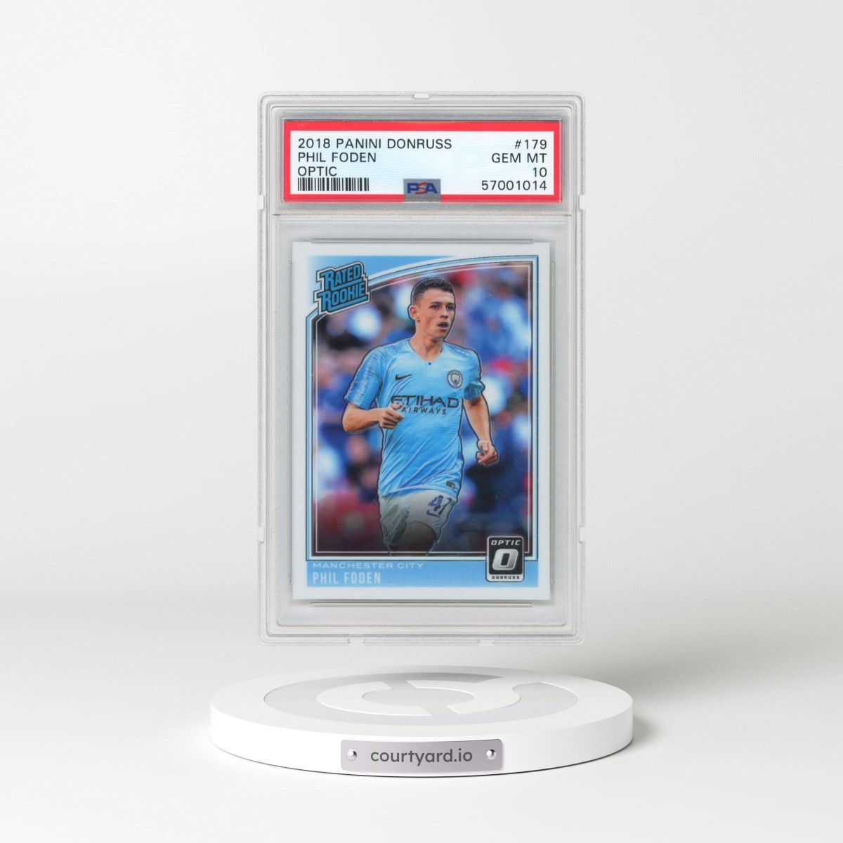 2018 Panini Donruss #179 Phil Foden - Optic (PSA 10 GEM MINT)