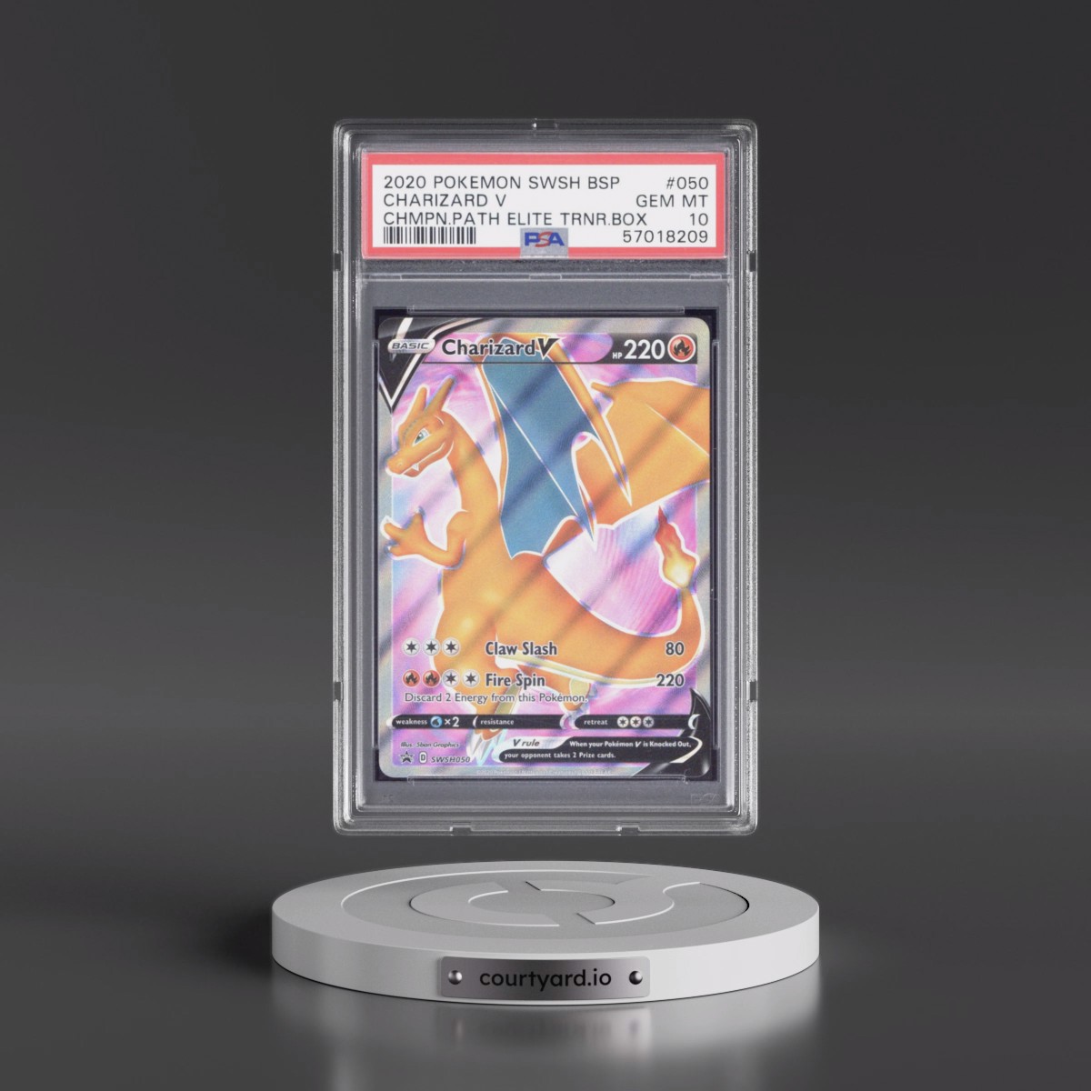 2020 Pokémon Swsh Black Star Promo #050 Charizard V - Holo Champion's Path Elite Trainer Box (PSA 10 GEM MINT)