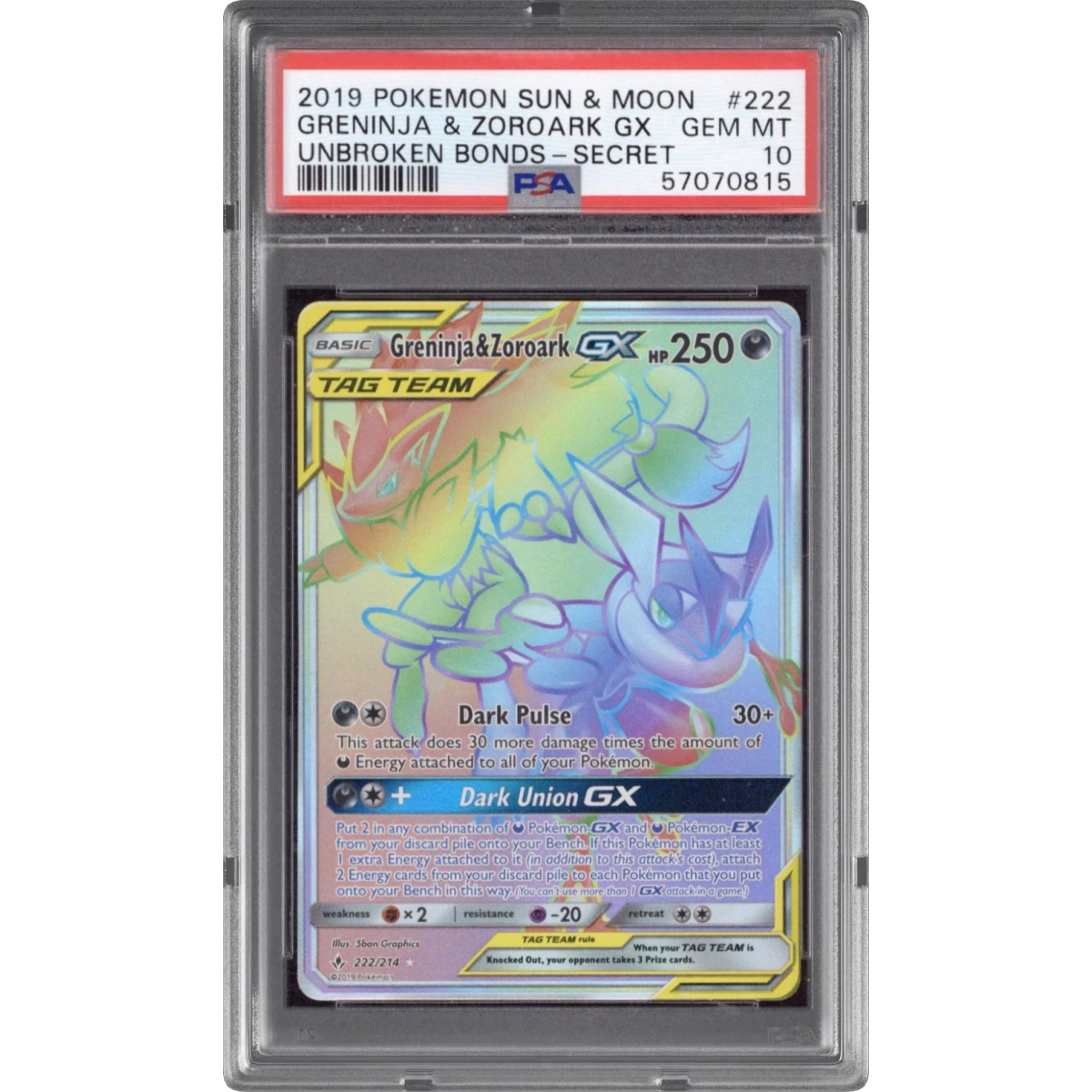 Greninja & Zoroark GX card artwork