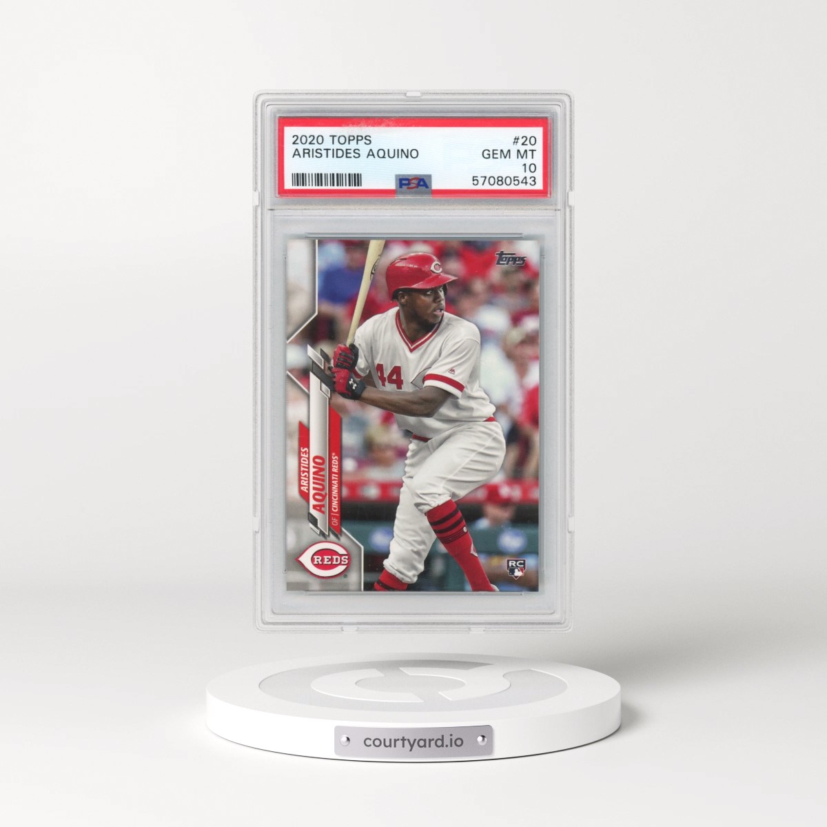 2020 Topps #20 Aristides Aquino (PSA 10 GEM MINT)