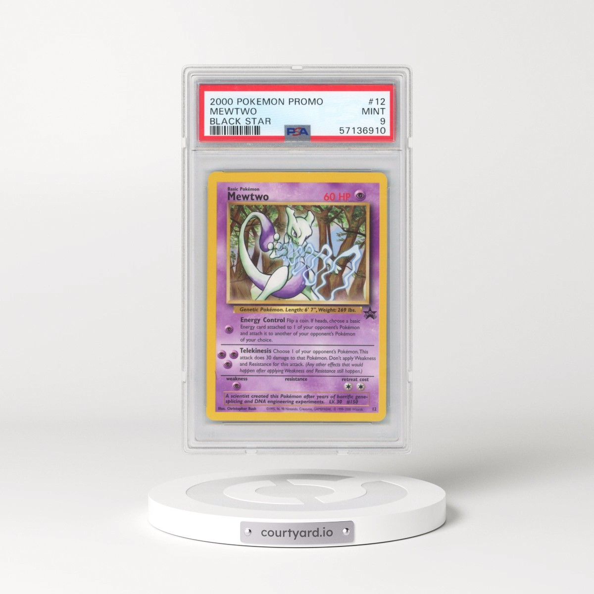 2000 Pokémon Promo Black Star Mewtwo #12 PSA 9