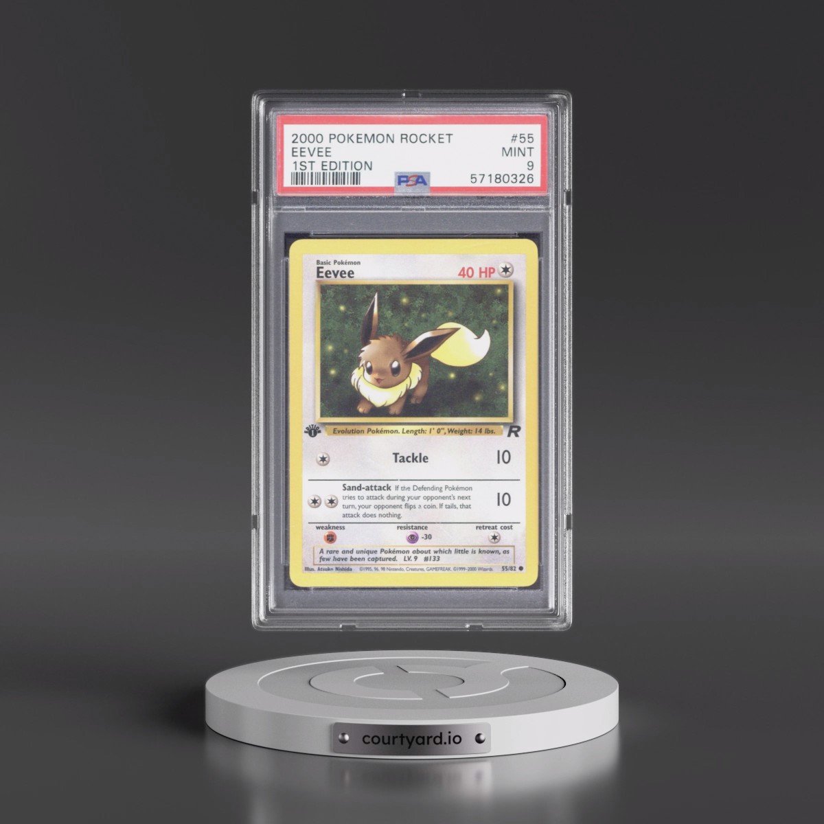 2000 Pokémon Rocket #55 Eevee - 1st Edition (PSA 9 MINT)