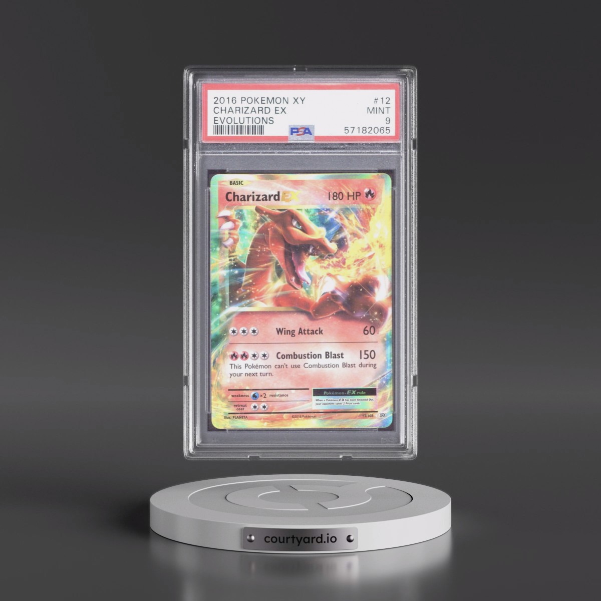 2016 Pokémon XY Evolutions #12 Charizard EX - Holo (PSA 9 MINT)