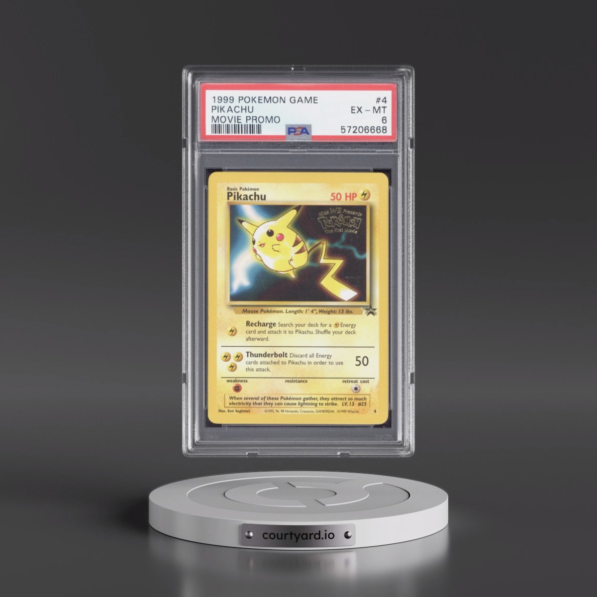 1999 Pokémon Game Movie #4 Pikachu - Movie Promo (PSA 6 EX-MT)