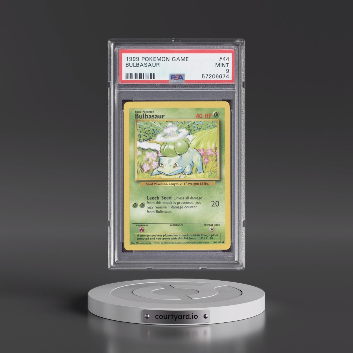 1999 Pokémon Game #44 Bulbasaur (PSA 9 MINT)