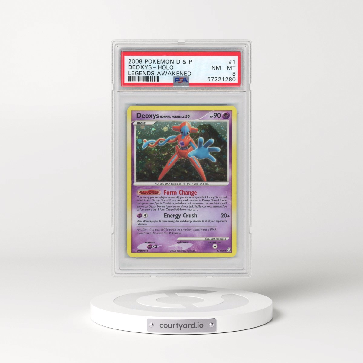 2008 Pokémon Diamond & Pearl Legends Awakened #1 Deoxys - Holo (PSA 8 NM-MT)