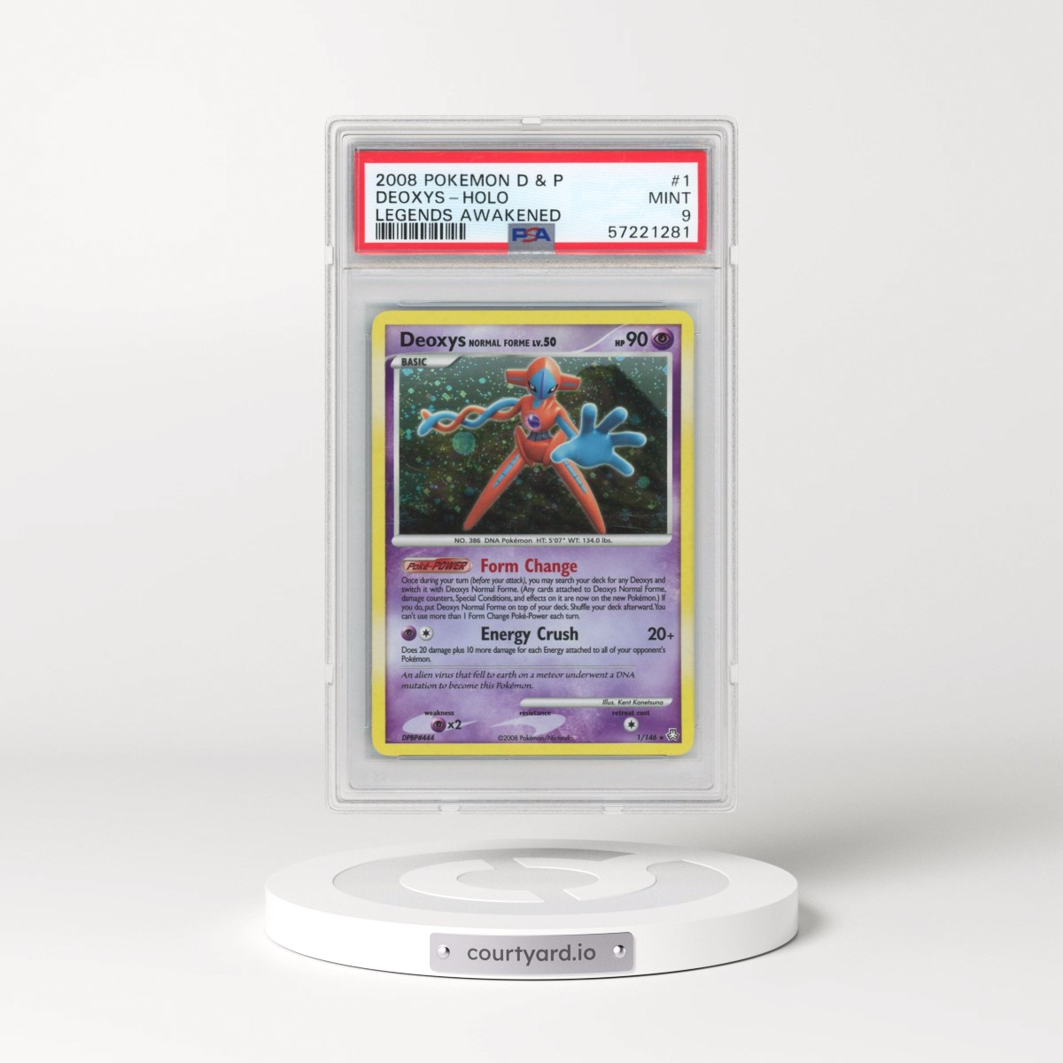 2008 Pokémon Diamond & Pearl Legends Awakened #1 Deoxys - Holo (PSA 9 MINT)