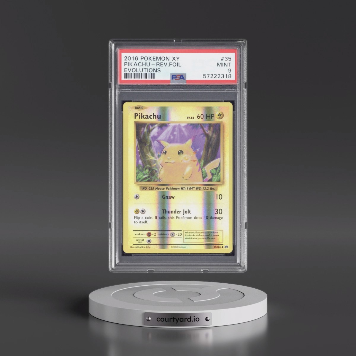 2016 Pokémon XY Evolutions Pikachu - Reverse Foil #35 PSA 9