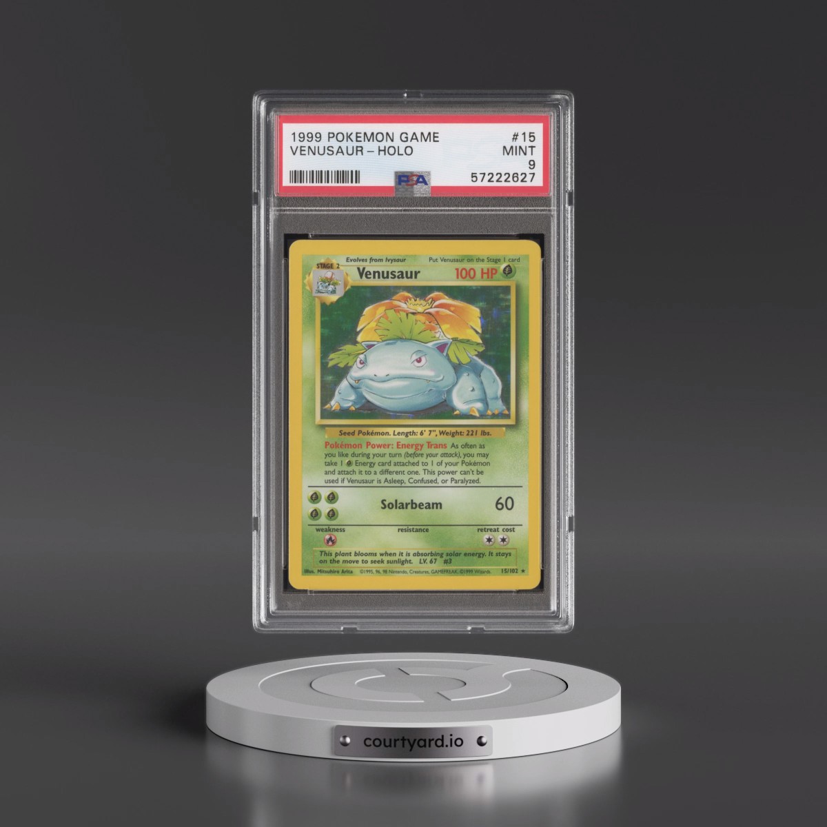 1999 Pokémon Game #15 Venusaur - Holo (PSA 9 MINT)