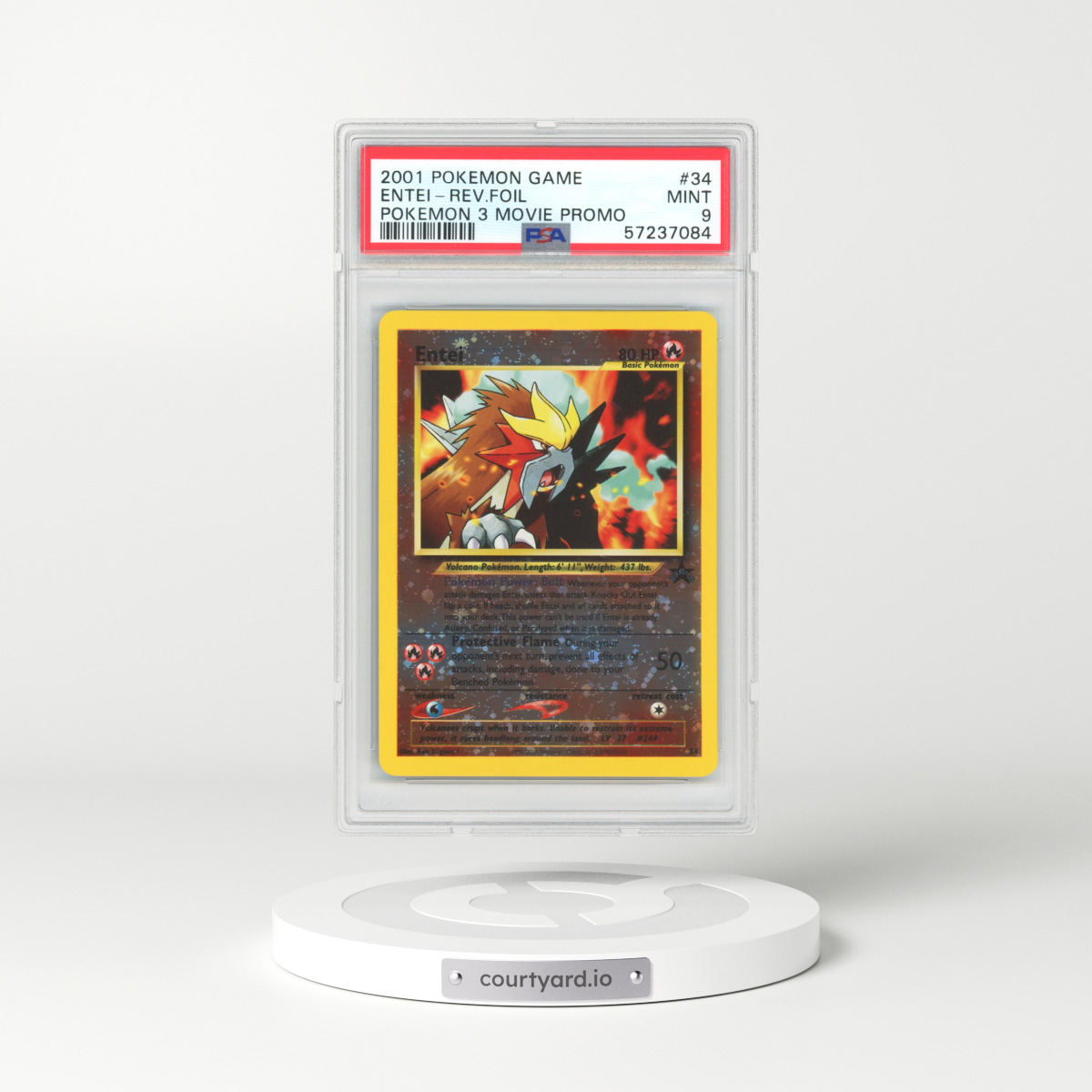 2001 Pokemon 3 Movie Promo #34 Entei - Holo (PSA 9 MINT)