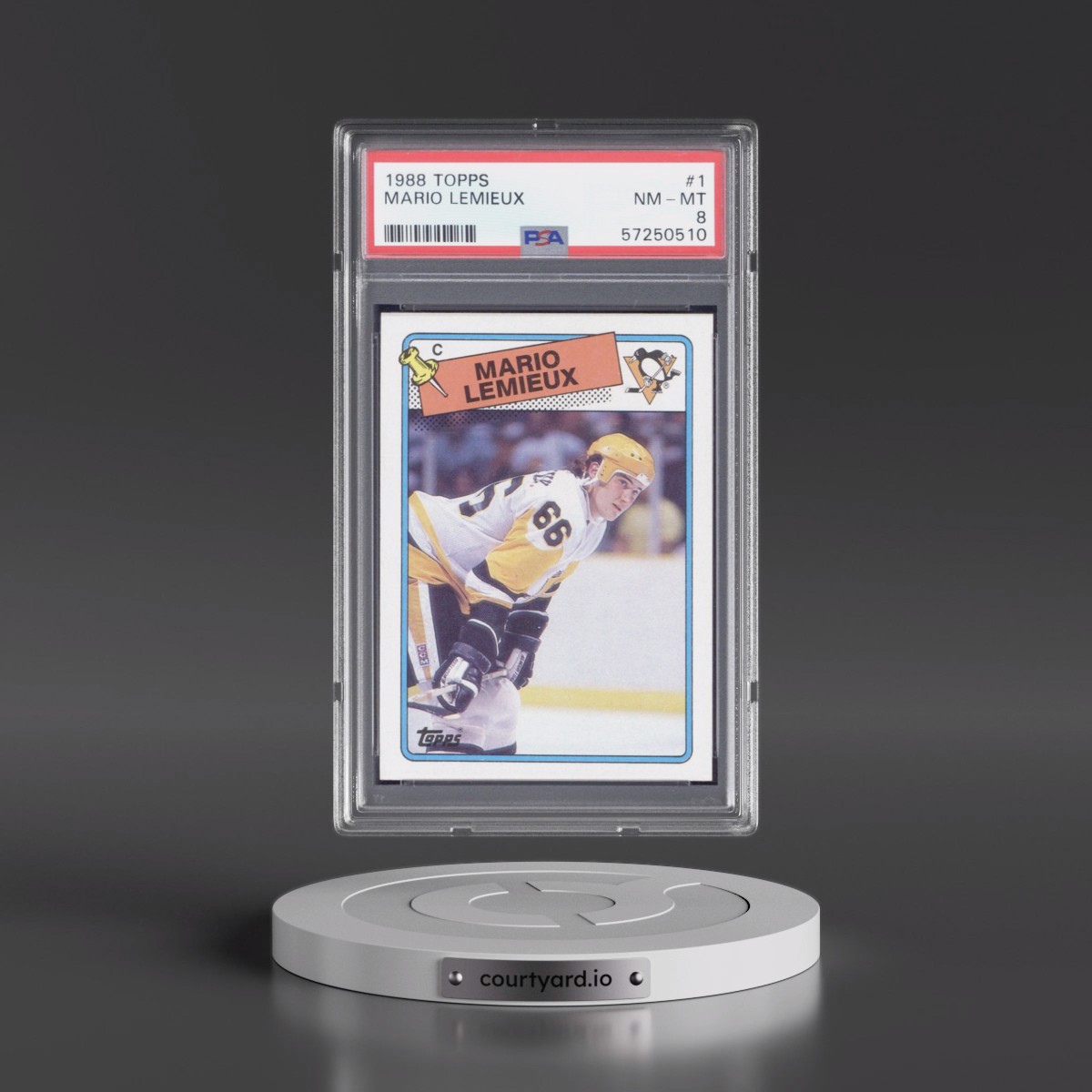 1988 Topps #1 Mario Lemieux (PSA 8 NM-MT)