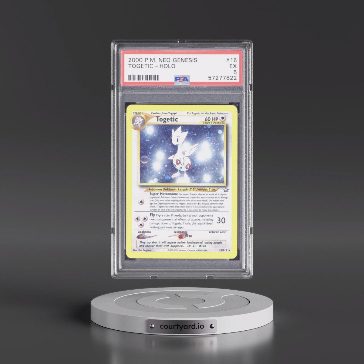 2000 Pokémon Neo Genesis #16 Togetic - Holo (PSA 5 EX)