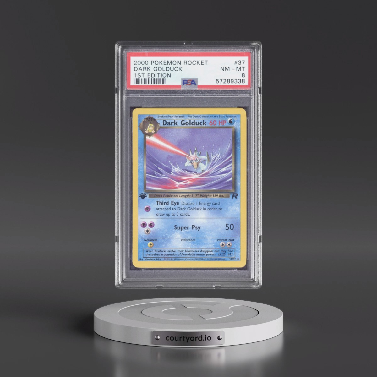 2000 Pokémon Rocket #37 Dark Golduck - 1st Edition (PSA 8 NM-MT)