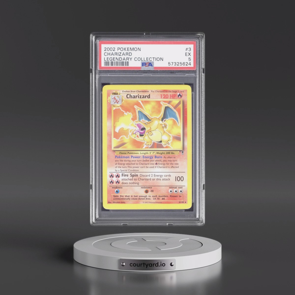 2002 Pokémon Legendary Collection #3 Charizard (PSA 5 EX)