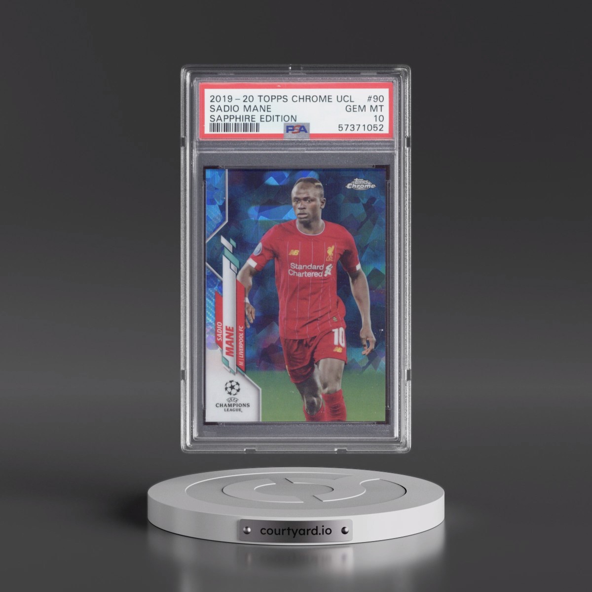 2019 Topps Chrome UEFA Champions League Sapphire Edition #90 Sadio Mane (PSA 10 GEM MINT)