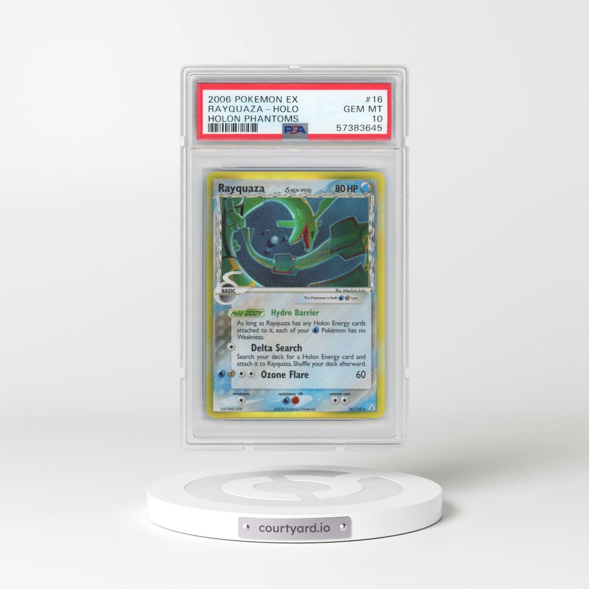 2006 Pokémon EX Holon Phantoms #16 Rayquaza - Holo (PSA 10 GEM MINT)