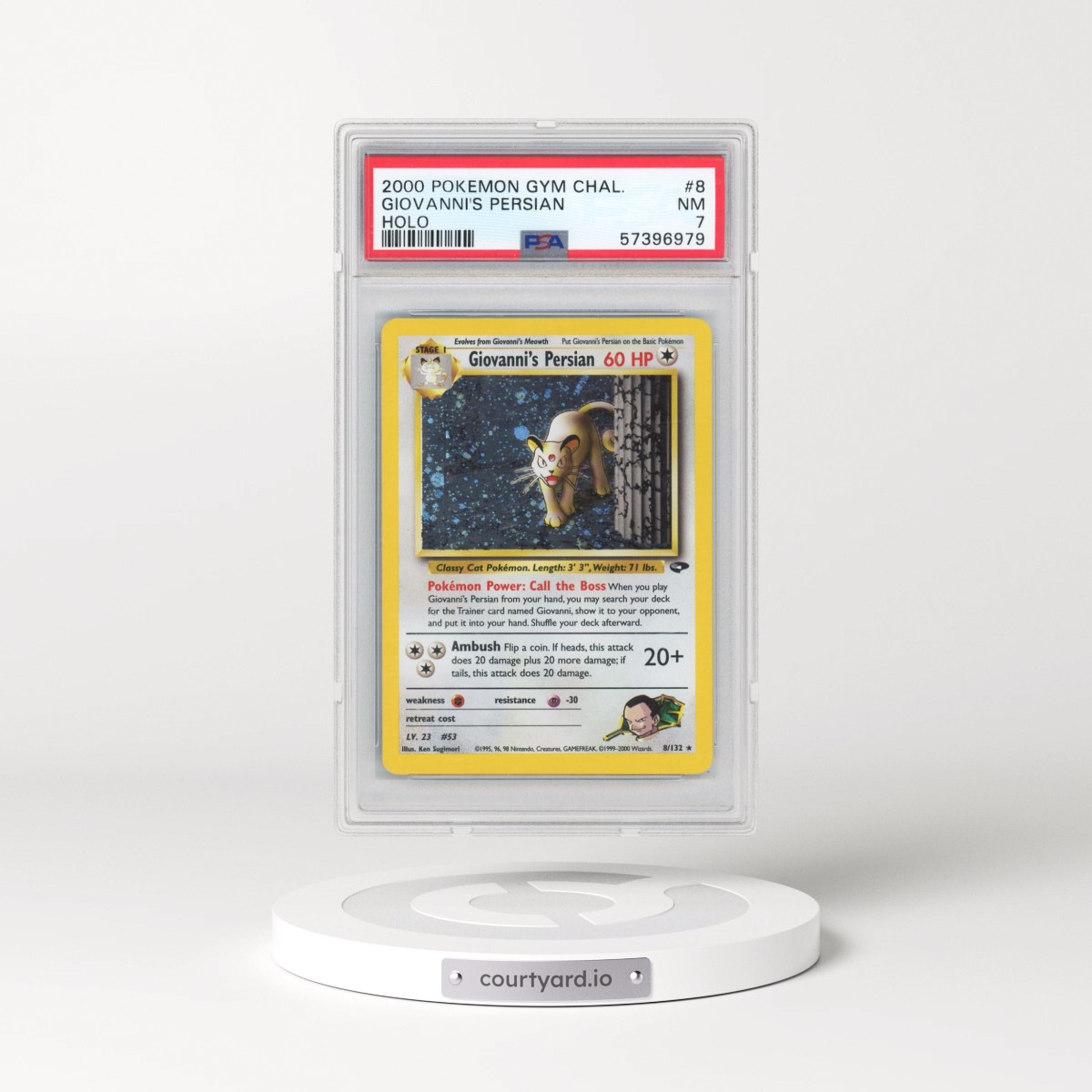 2000 Pokémon Gym Challenge #8 Giovanni's Persian - Holo (PSA 7 NM)