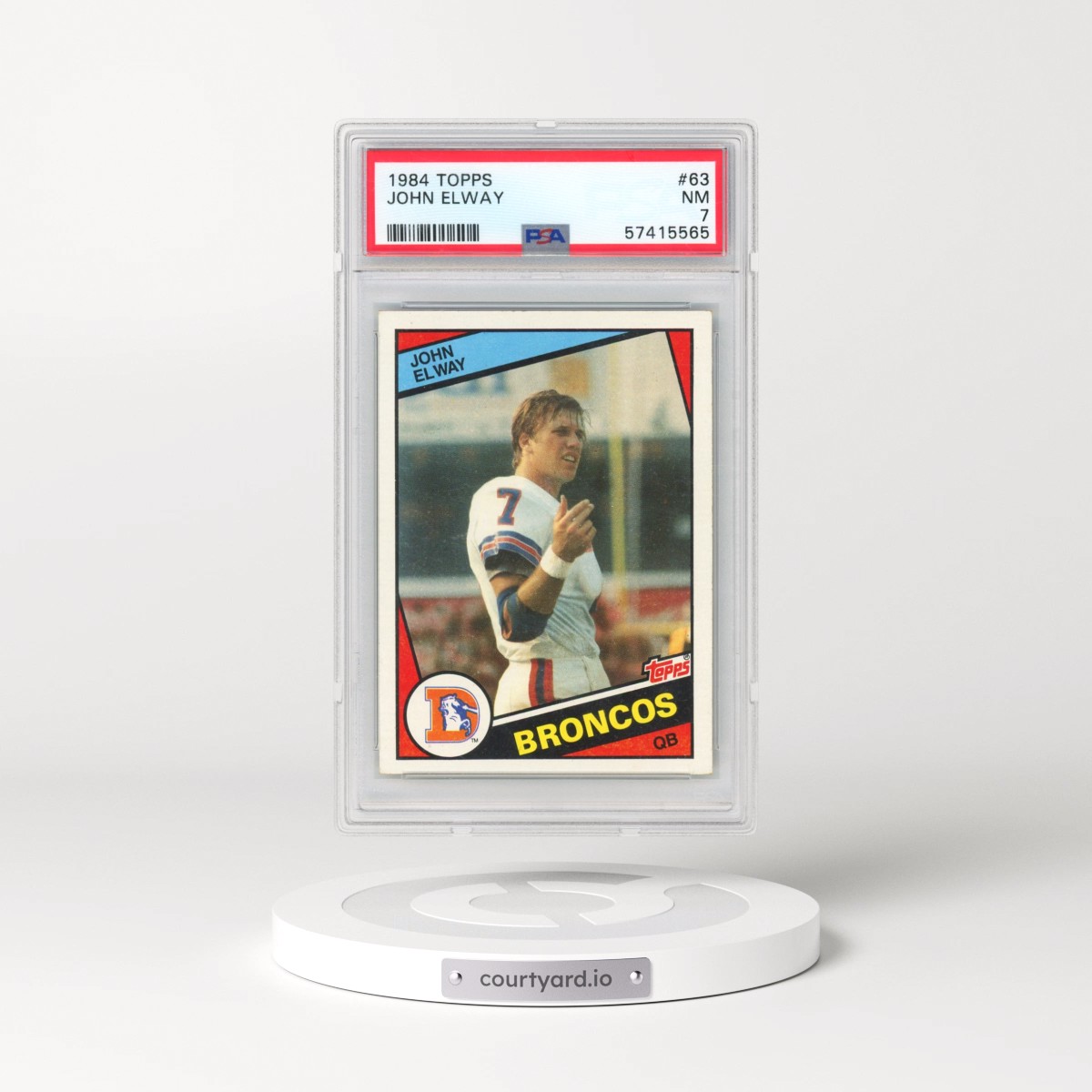 1984 Topps #63 John Elway (PSA 7 NM)
