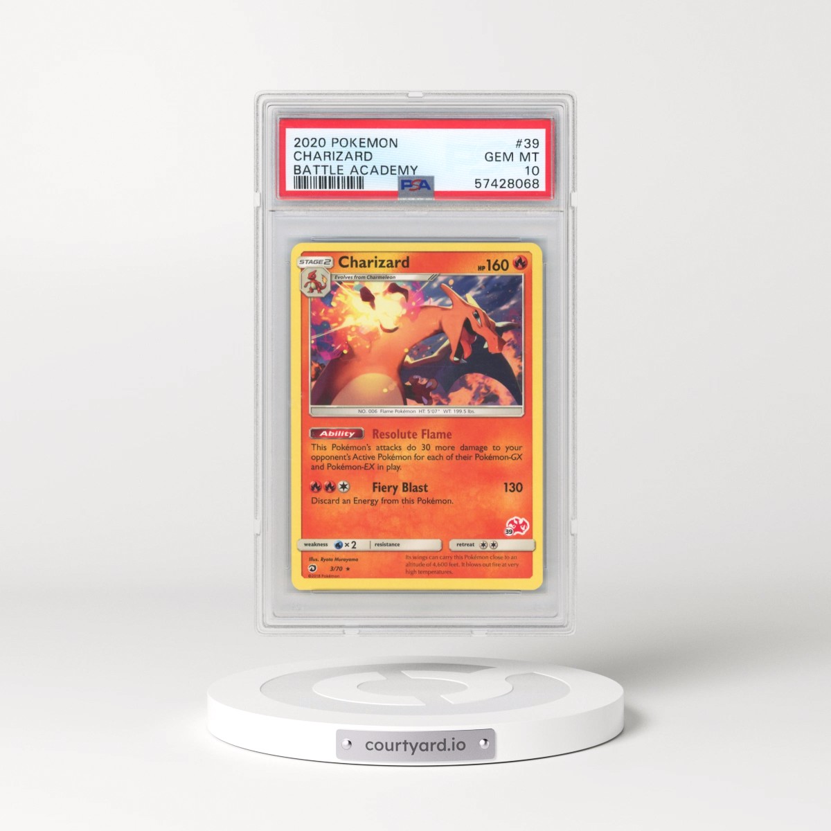 2020 Pokémon Battle Academy #39 Charizard (PSA 10 GEM MINT)