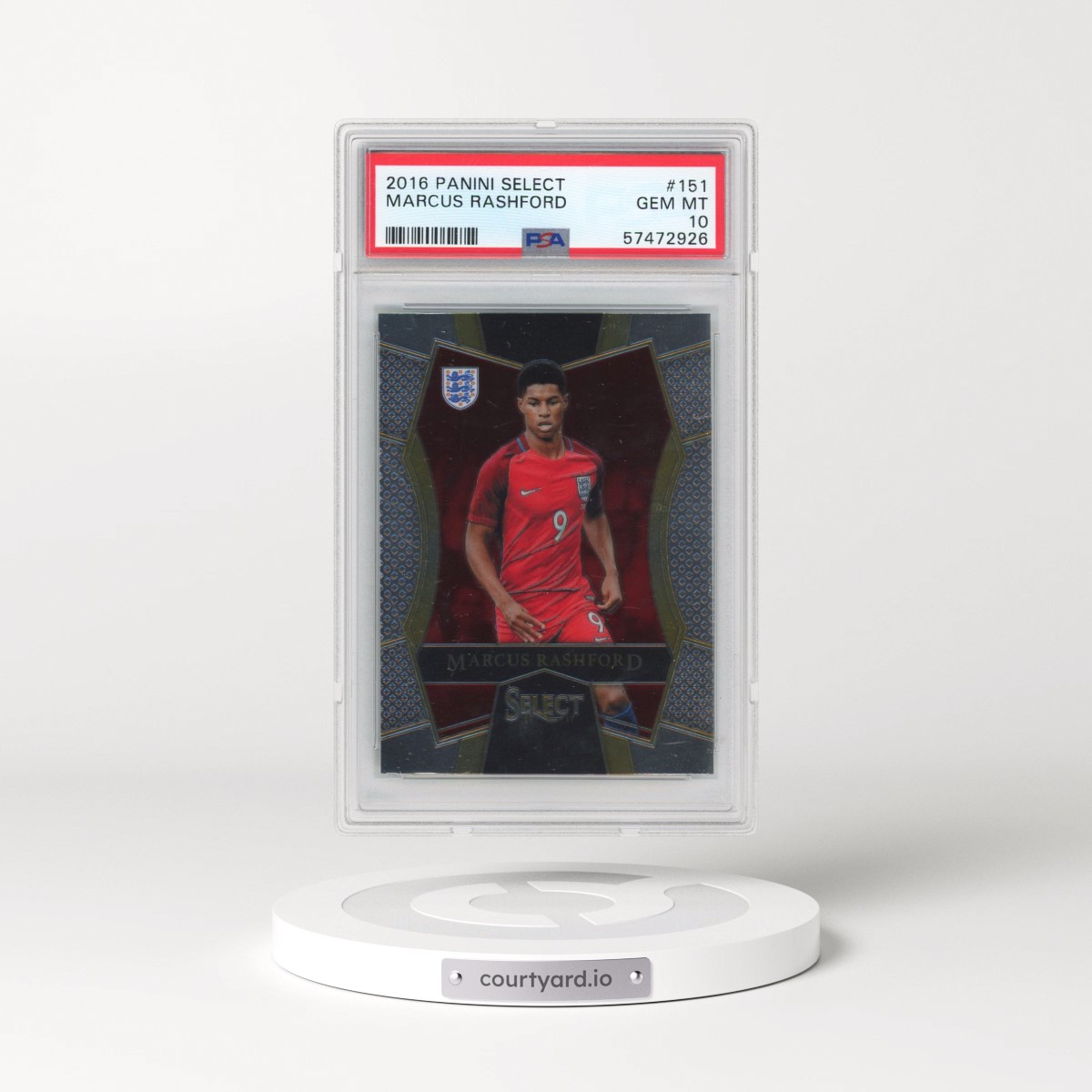 2016 Panini Select #151 Marcus Rashford (PSA 10 GEM MINT)