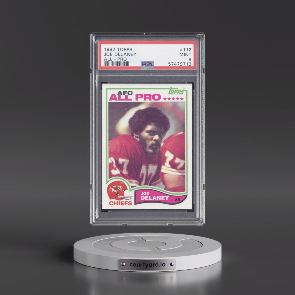 1982 Topps #112 Joe Delaney - All-Pro (PSA 9 MINT)