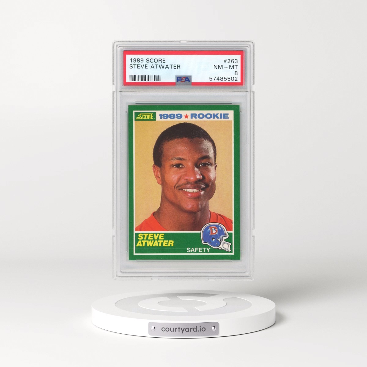 1989 Score #263 Steve Atwater (PSA 8 NM-MT)