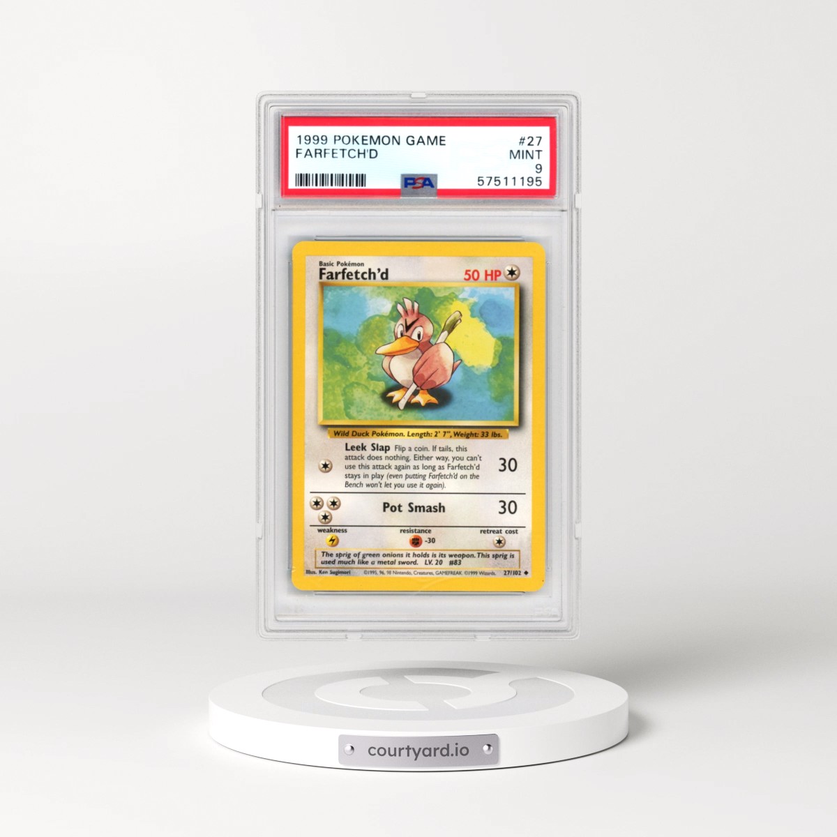 1999 Pokémon Game #27 Farfetch'd (PSA 9 MINT)