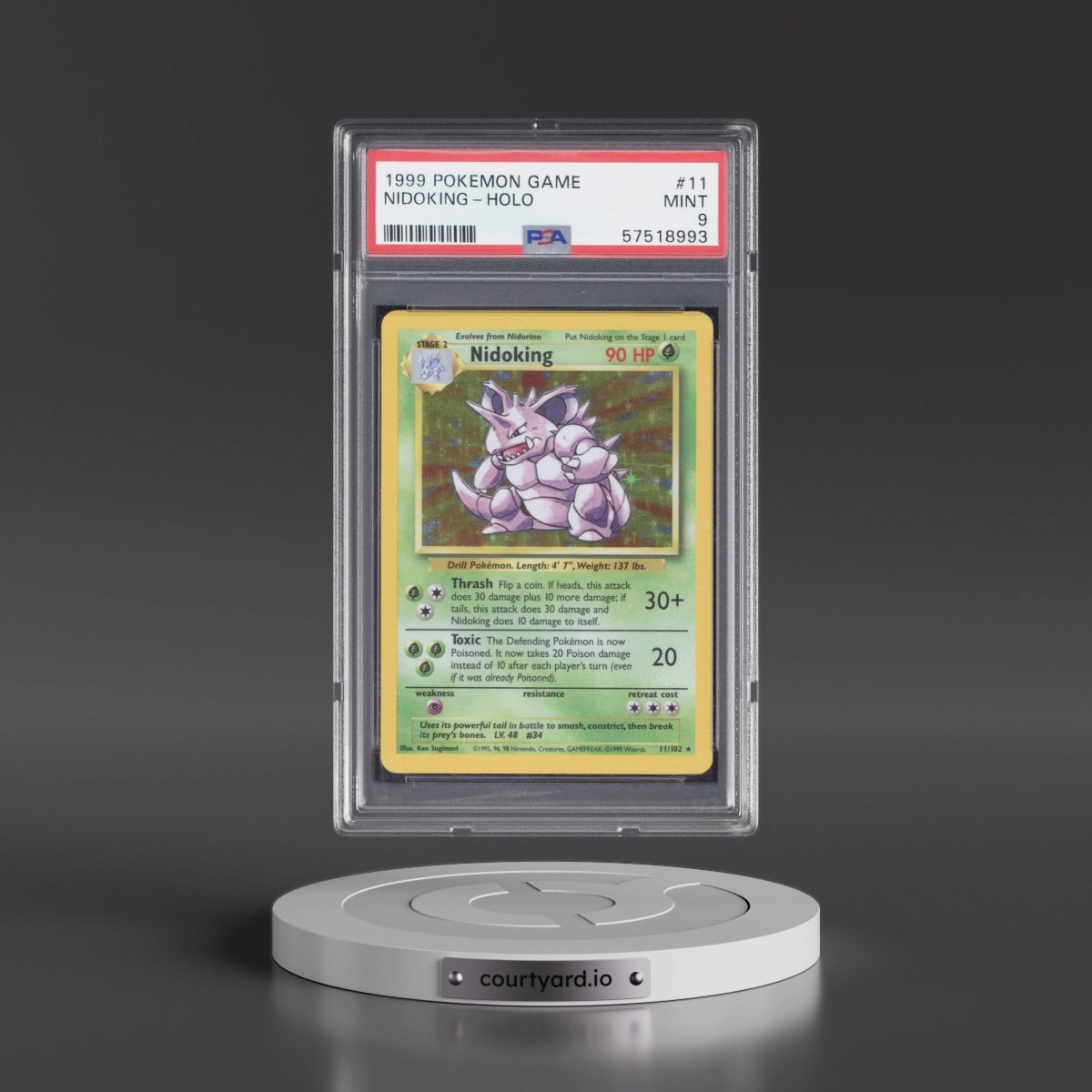 1999 Pokémon Game Nidoking - Holo #11 PSA 9