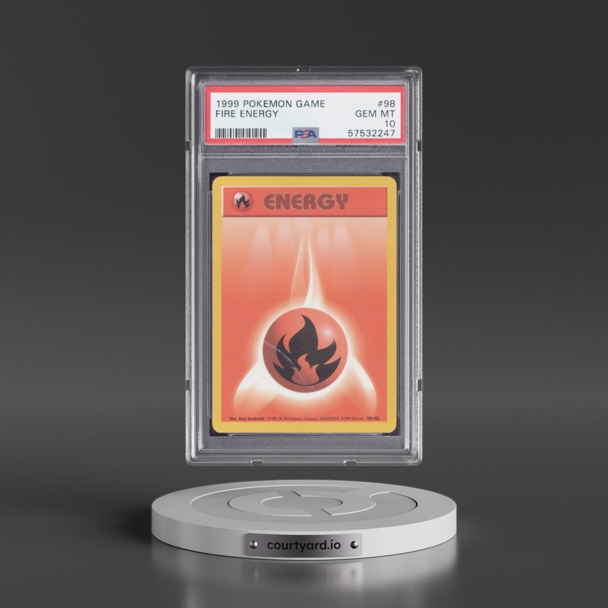 1999 Pokémon Game #98 Fire Energy (PSA 10 GEM MINT)