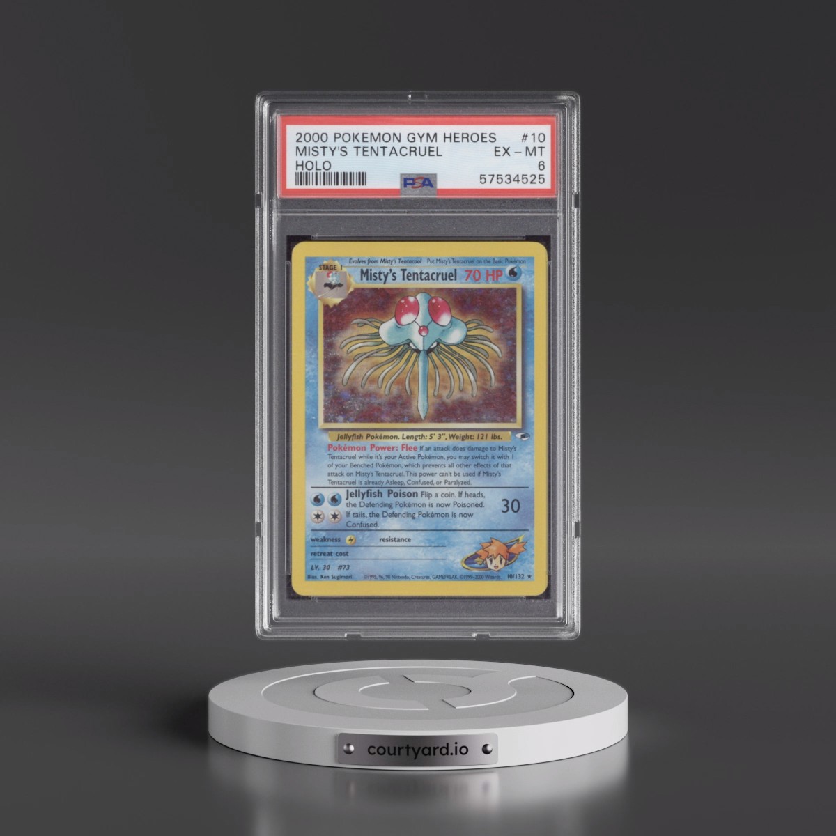 2000 Pokémon Gym Heroes #10 Misty's Tentacruel - Holo (PSA 6 EX-MT)