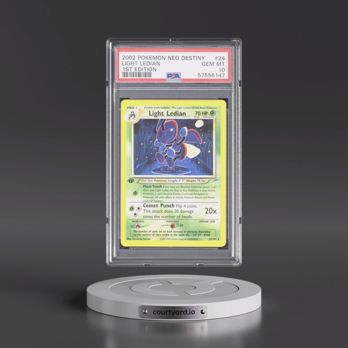 2002 Pokémon Neo Destiny #24 Light Ledian - 1st Edition (PSA 10 GEM MINT)