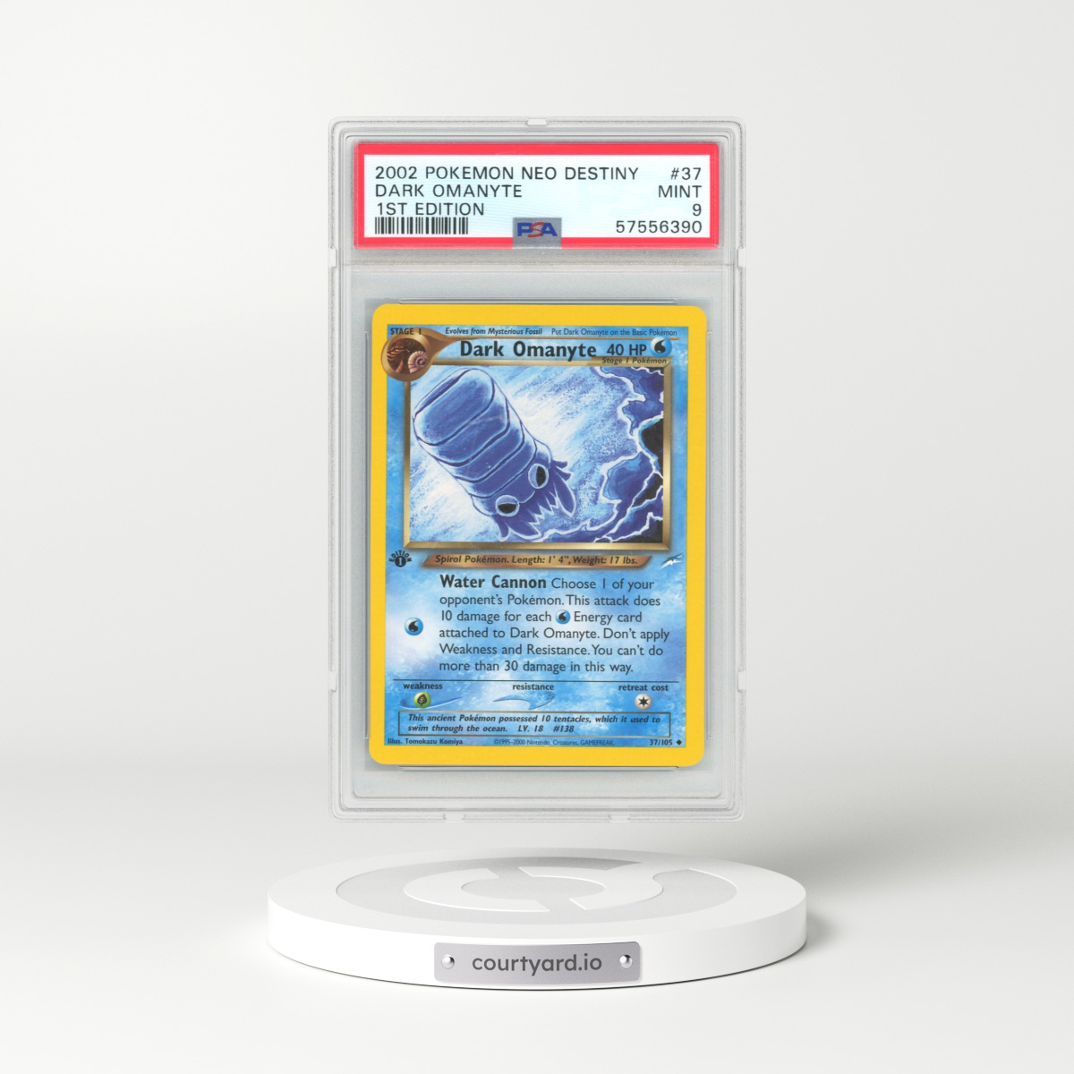 2002 Neo Destiny #37 Dark Omanyte - 1st Edition (PSA 9 MINT)