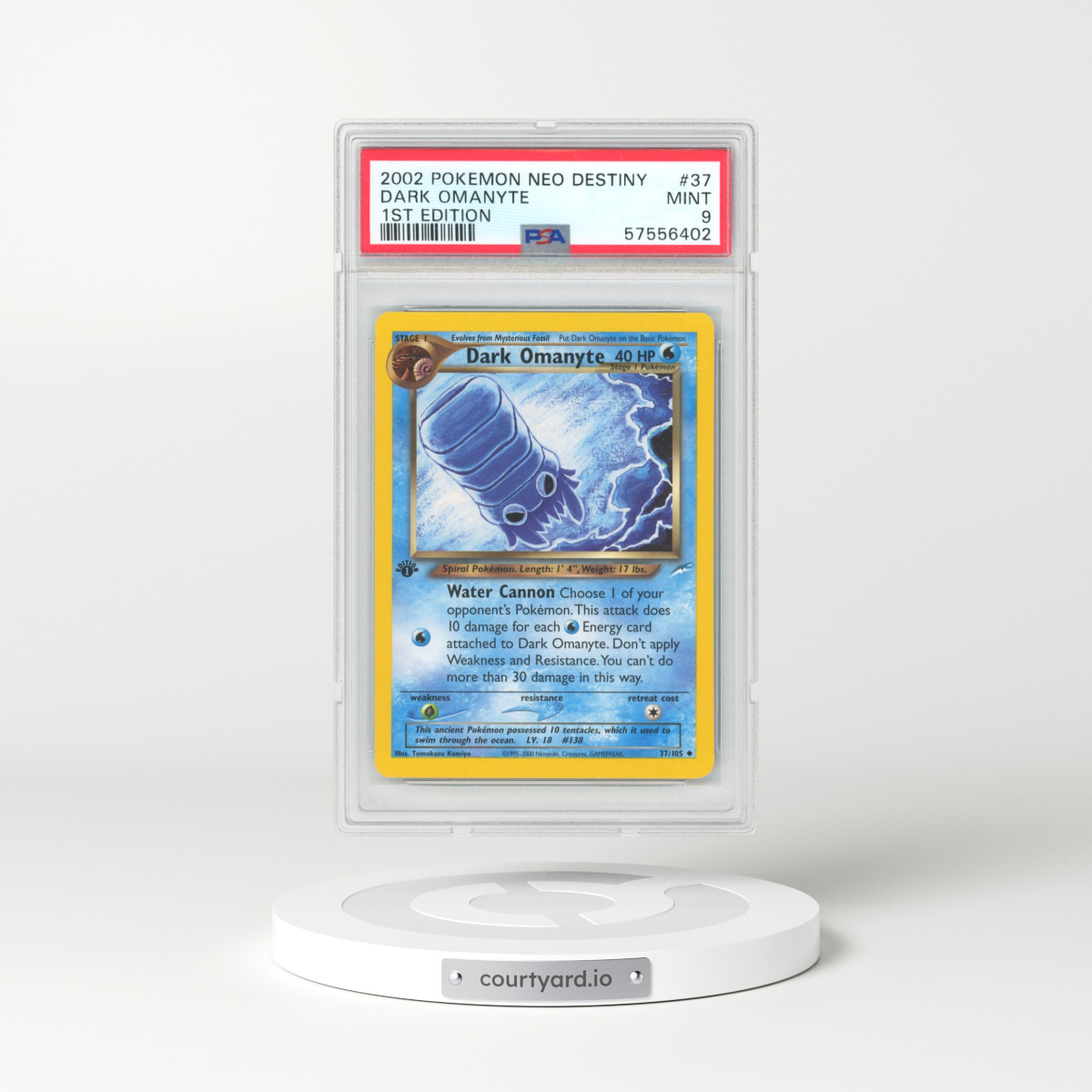 2002 Neo Destiny #37 Dark Omanyte - 1st Edition (PSA 9 MINT)