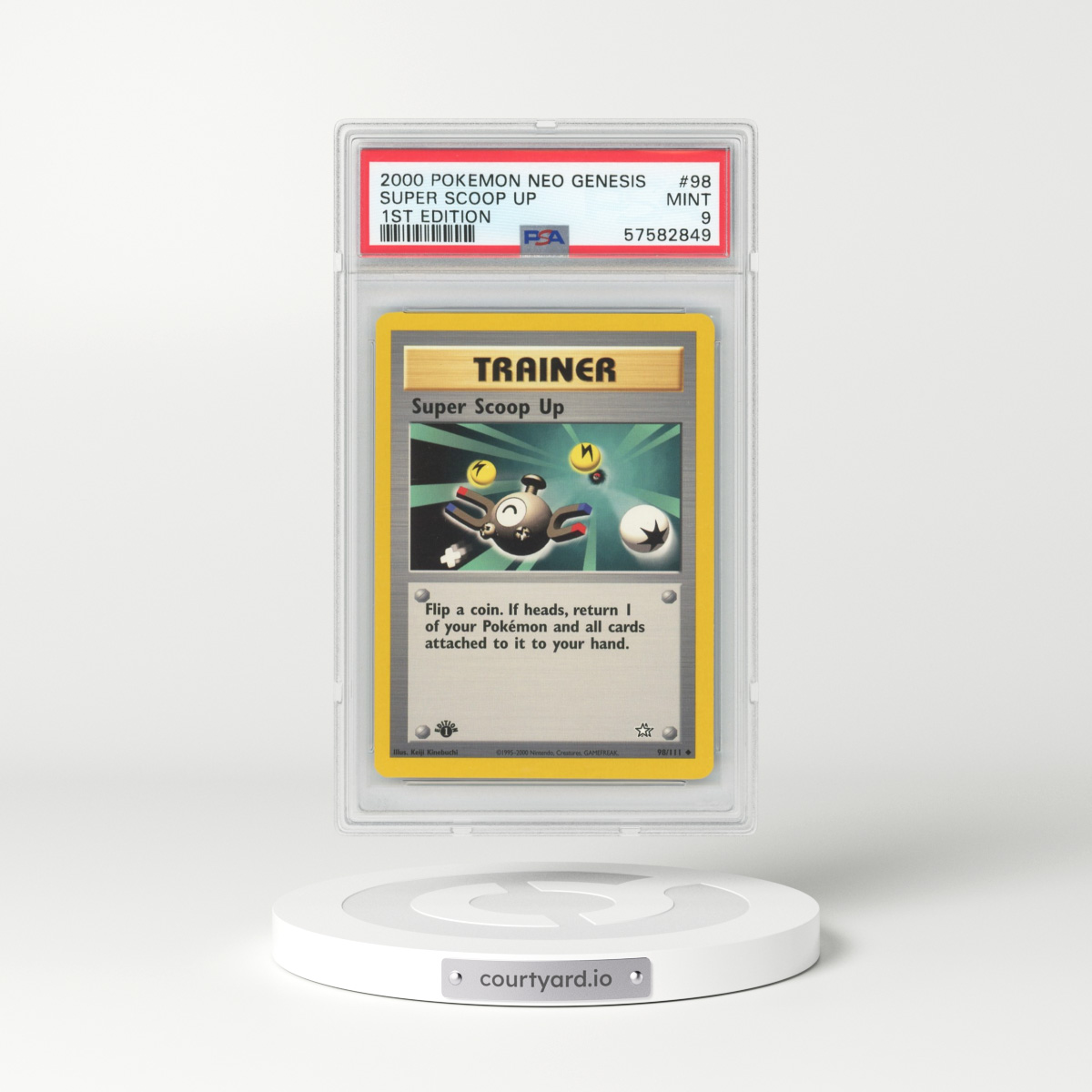 2000 Neo Genesis #98 Super Scoop Up - 1st Edition (PSA 9 MINT)