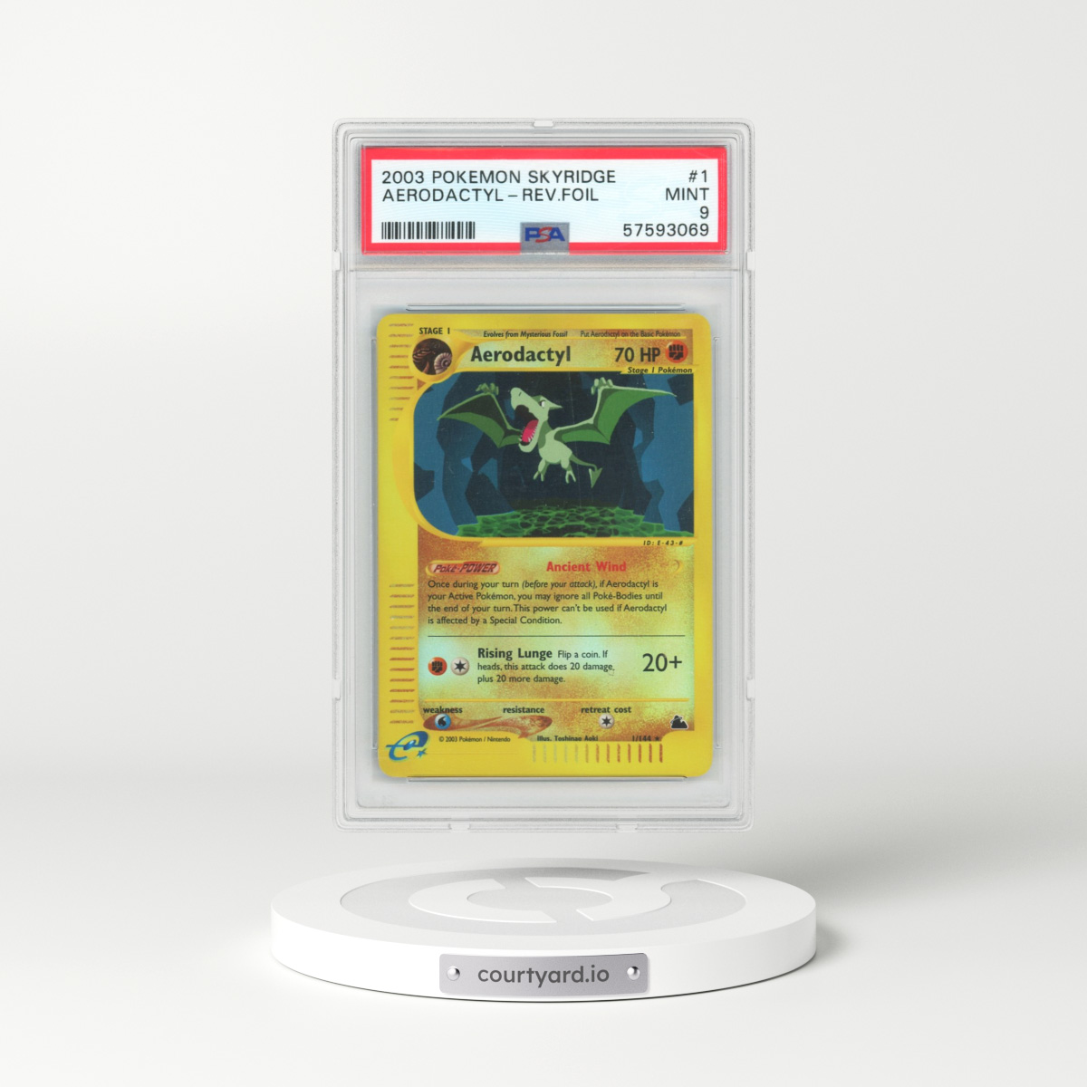 2003 Pokémon Skyridge #1 Aerodactyl - Reverse Foil (PSA 9 MINT)