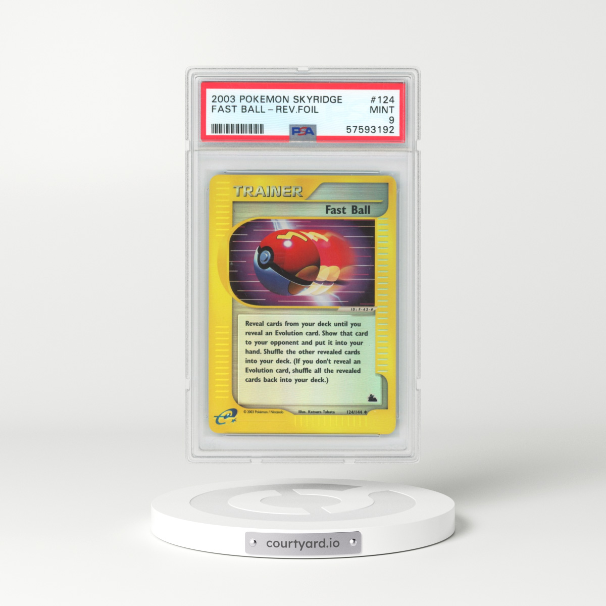 2003 Pokémon Skyridge #124 Fast Ball - Reverse Foil (PSA 9 MINT)
