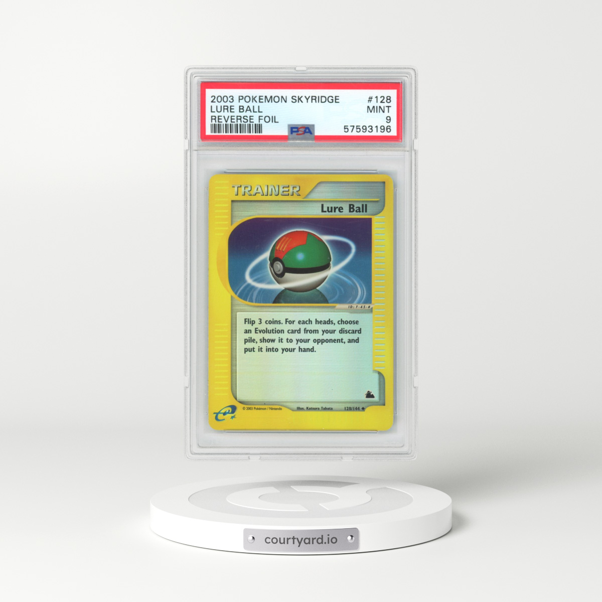 2003 Pokémon Skyridge #128 Lure Ball - Reverse Foil (PSA 9 MINT)