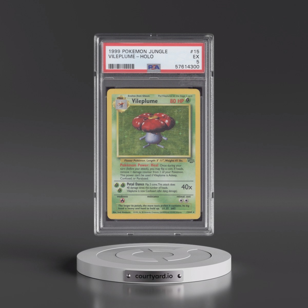 1999 Pokémon Jungle #15 Vileplume - Holo (PSA 5 EX)