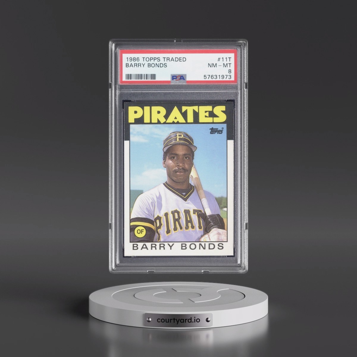 1986 Topps Traded Barry Bonds #11T PSA 8