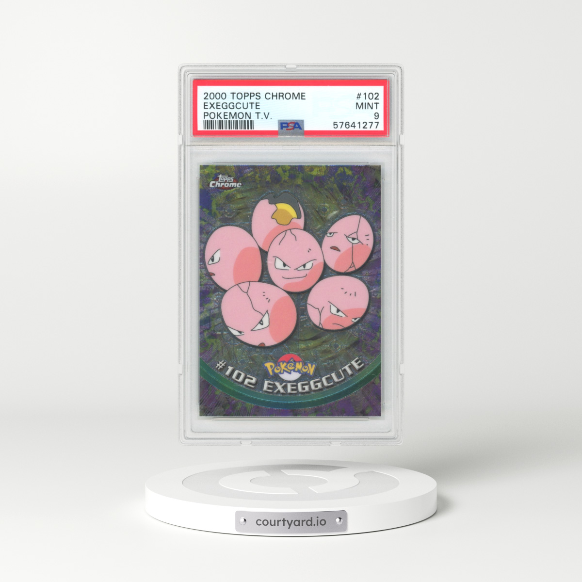 2000 Topps Chrome Pokemon T.V. #102 Exeggcute (PSA 9 MINT)