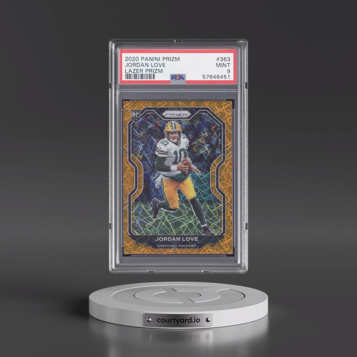 2020 Panini Prizm #363 Jordan Love - Lazer Prizm (PSA 9 MINT)