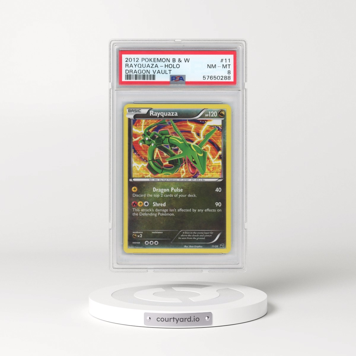 2012 Pokémon Black & White Dragon Vault #11 Rayquaza - Holo (PSA 8 NM-MT)