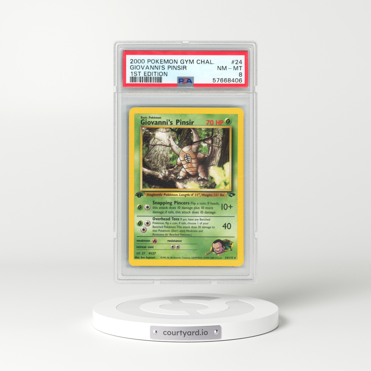 2000 Pokémon Gym Challenge #24 Giovanni's Pinsir - 1st Edition (PSA 8 NM-MT)