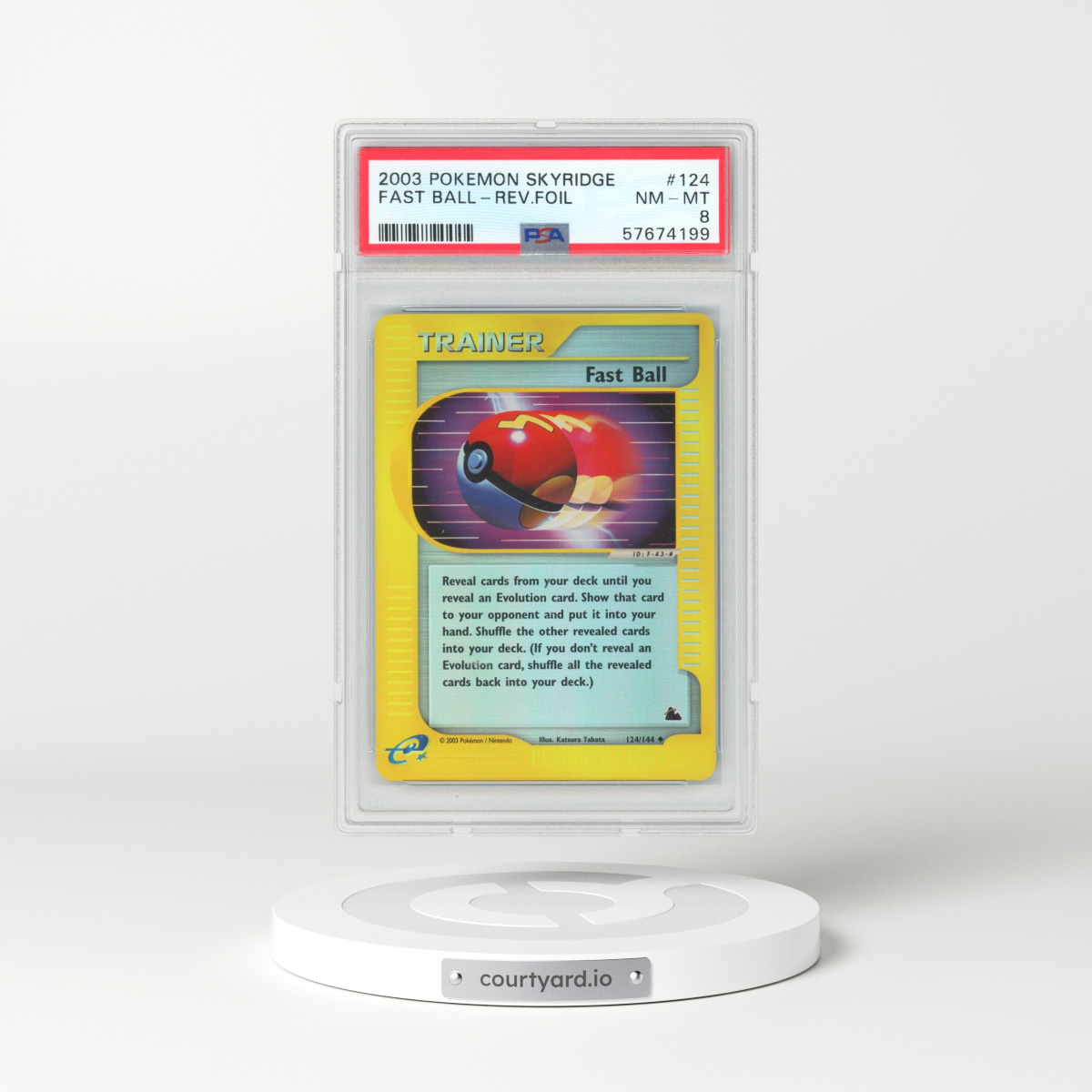 2003 Skyridge #124 Fast Ball - Reverse Holo (PSA 8 NM-MT)