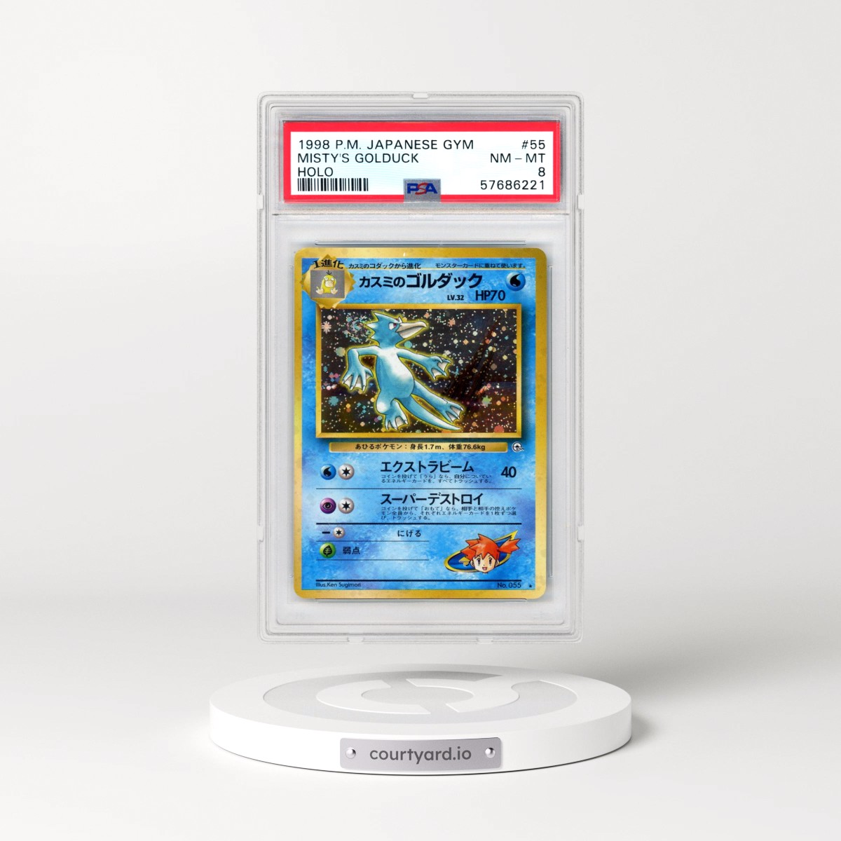 1998 Pokémon Gym #55 Misty's Golduck - Holo (PSA 8 NM-MT)