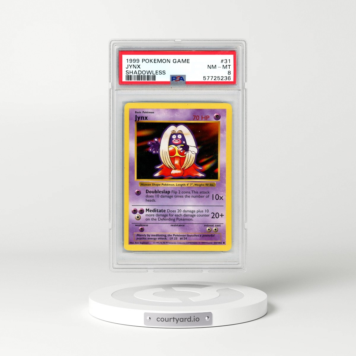 1999 Pokémon Game #31 Jynx - Shadowless (PSA 8 NM-MT)