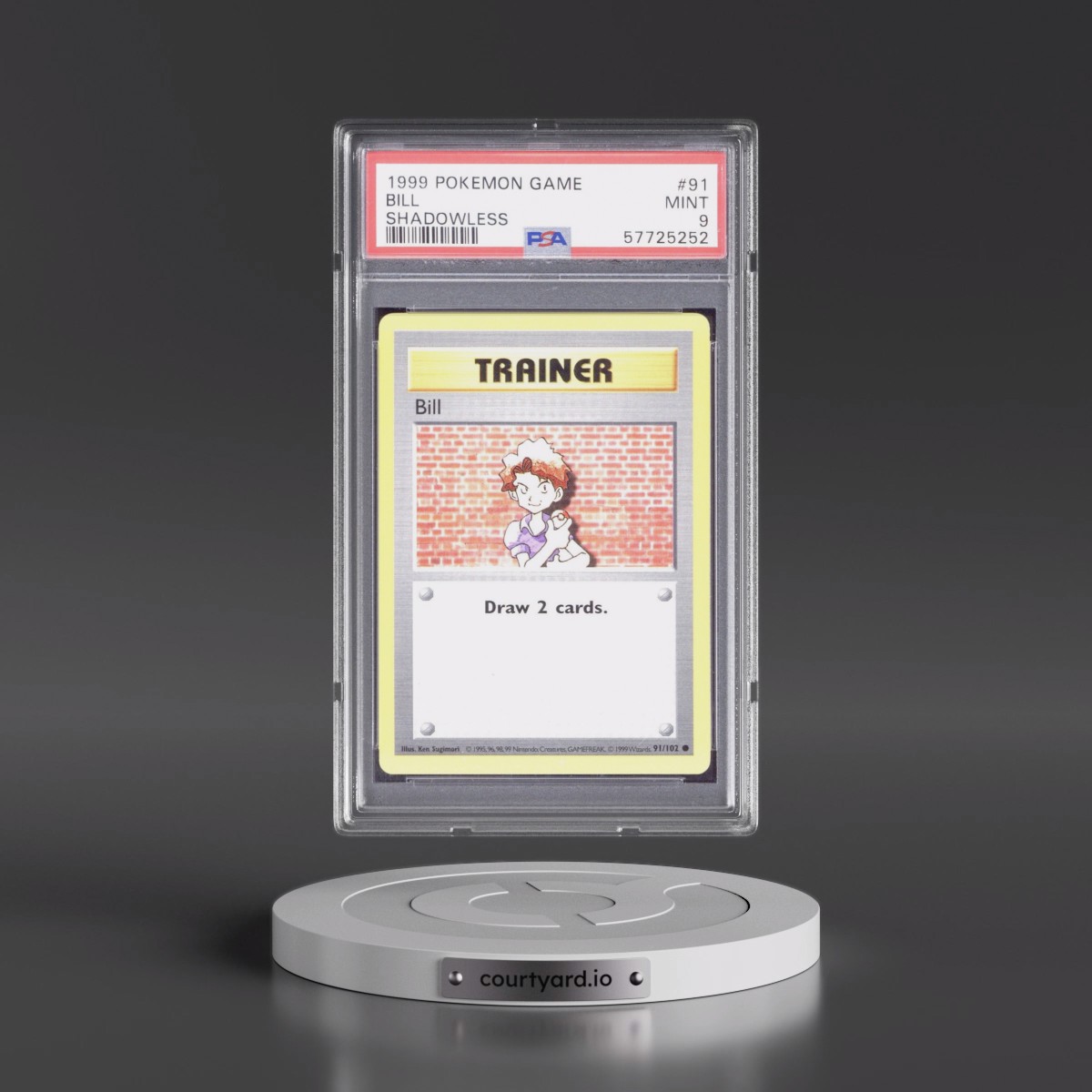 1999 Pokémon Game #91 Bill - Shadowless (PSA 9 MINT)