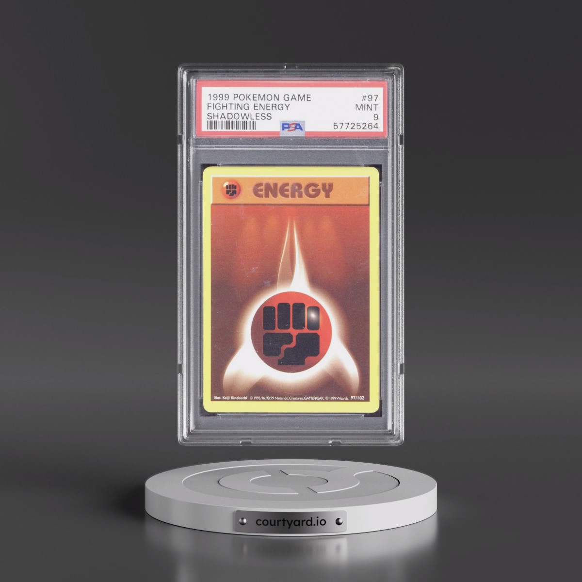 1999 Pokémon Game #97 Fighting Energy - Shadowless (PSA 9 MINT)