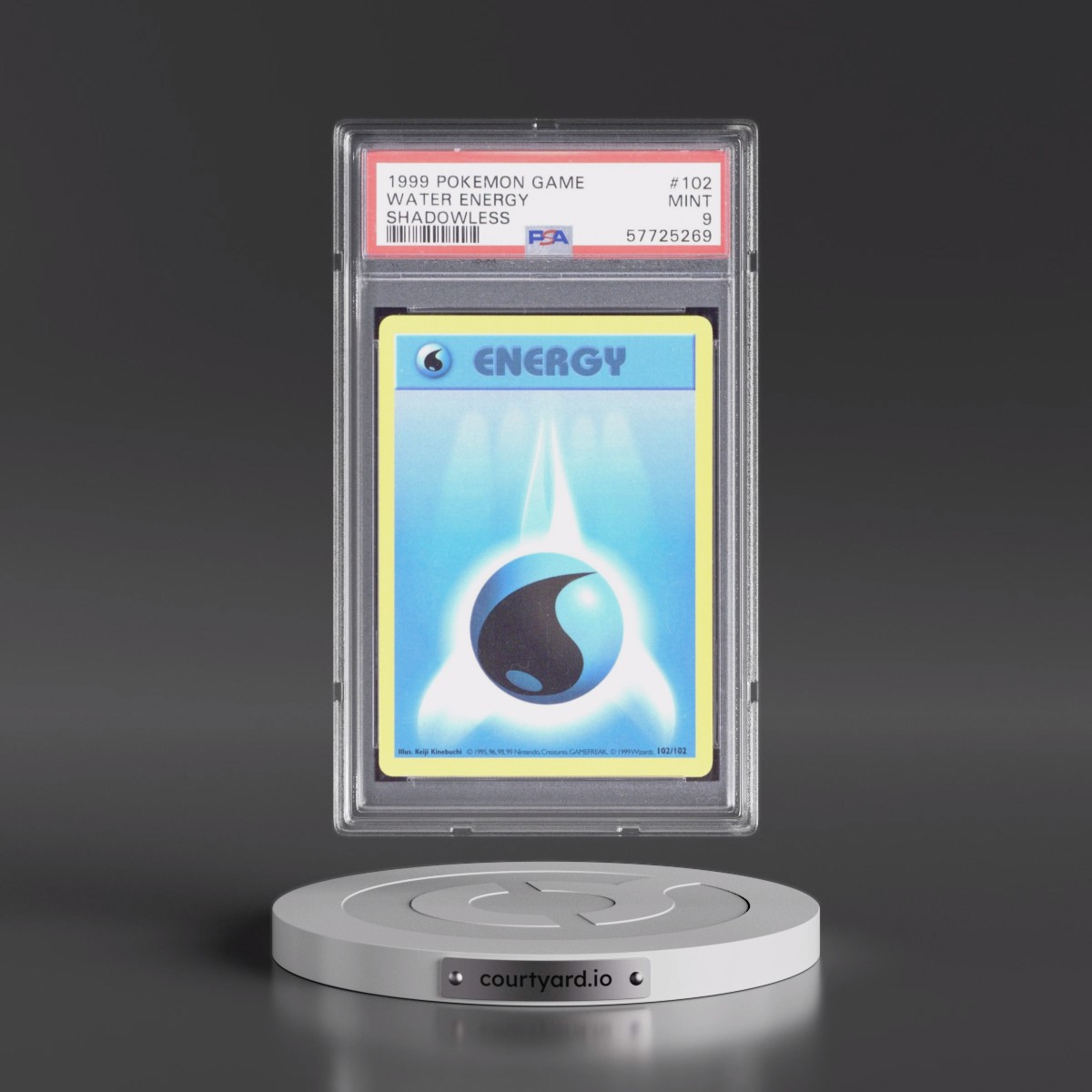 1999 Pokémon Game #102 Water Energy - Shadowless (PSA 9 MINT)